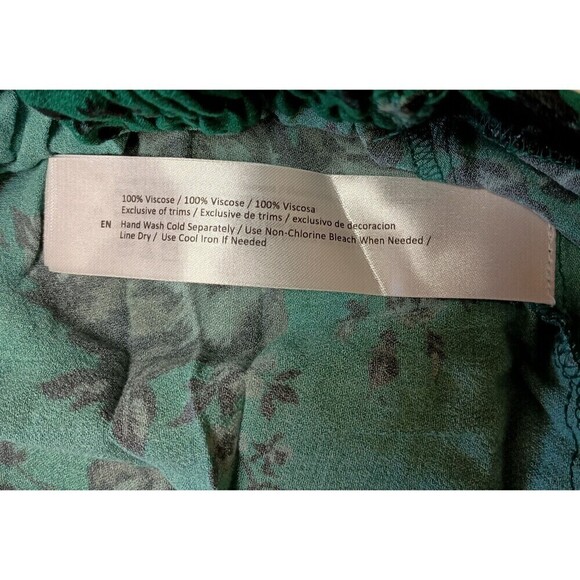 Band of the Free BOG Skirt Small Etta Emerald Green Floral Midi Front Slit NWT - Picture 10 of 11